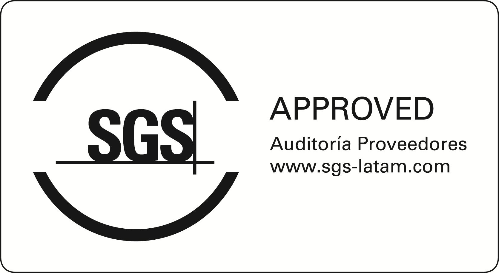 Sello de evaluación de proveedores SGS